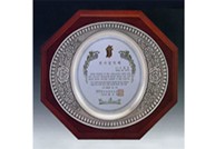 타원 장미 주석쟁반